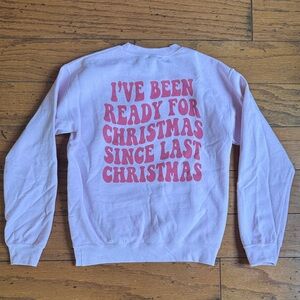 Festive Pink Holiday Sweatshirt